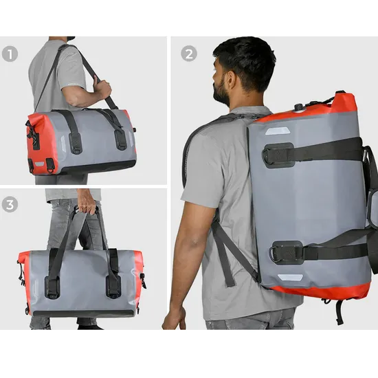 OEM Large Capacity Motorcycle Touring Saddle Bag Waterproof Bag Motorbike Seat Bag Luggage Backpack