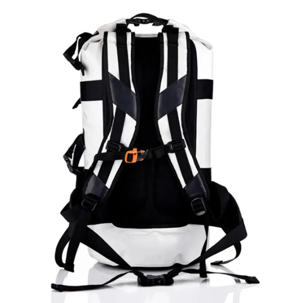 Leyi Wholesale Camping Leather Dry Hiking Sport Custom Logo Roll Top Backpack Waterproof Shoulder Bag