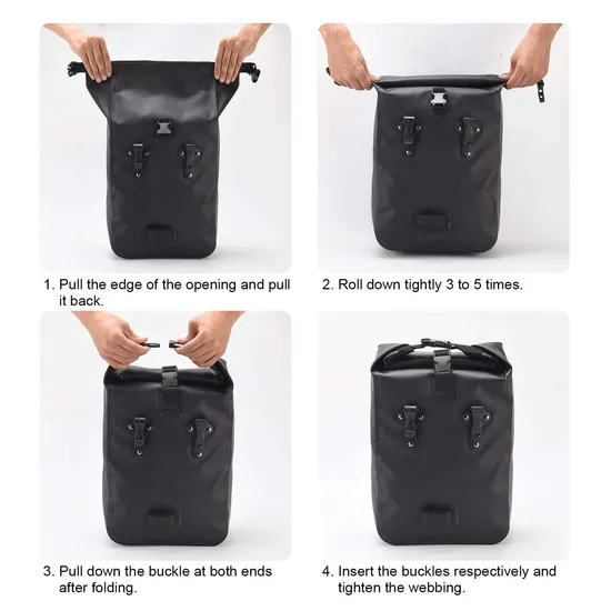 Multifunctional Cycling Bicycle Bike Rear Seat Trunk Bag Large Capacity Outdoor Sports Pouch Rack Panniers Reflective Rear Bag