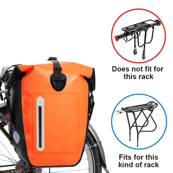 PVC Waterproof Bike Cycling Side Bag Bicycle Pannier Bag Rainproof Cycling Riding Tool Bags