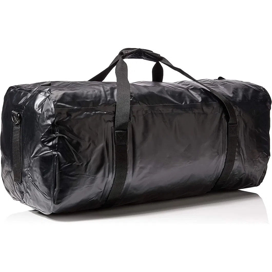 Leyi All Vehicles Roof Rack Storage Bag Water Roof Duffel PVC Leather Duffle Bag Foldable Solid Roof Top Bag Black