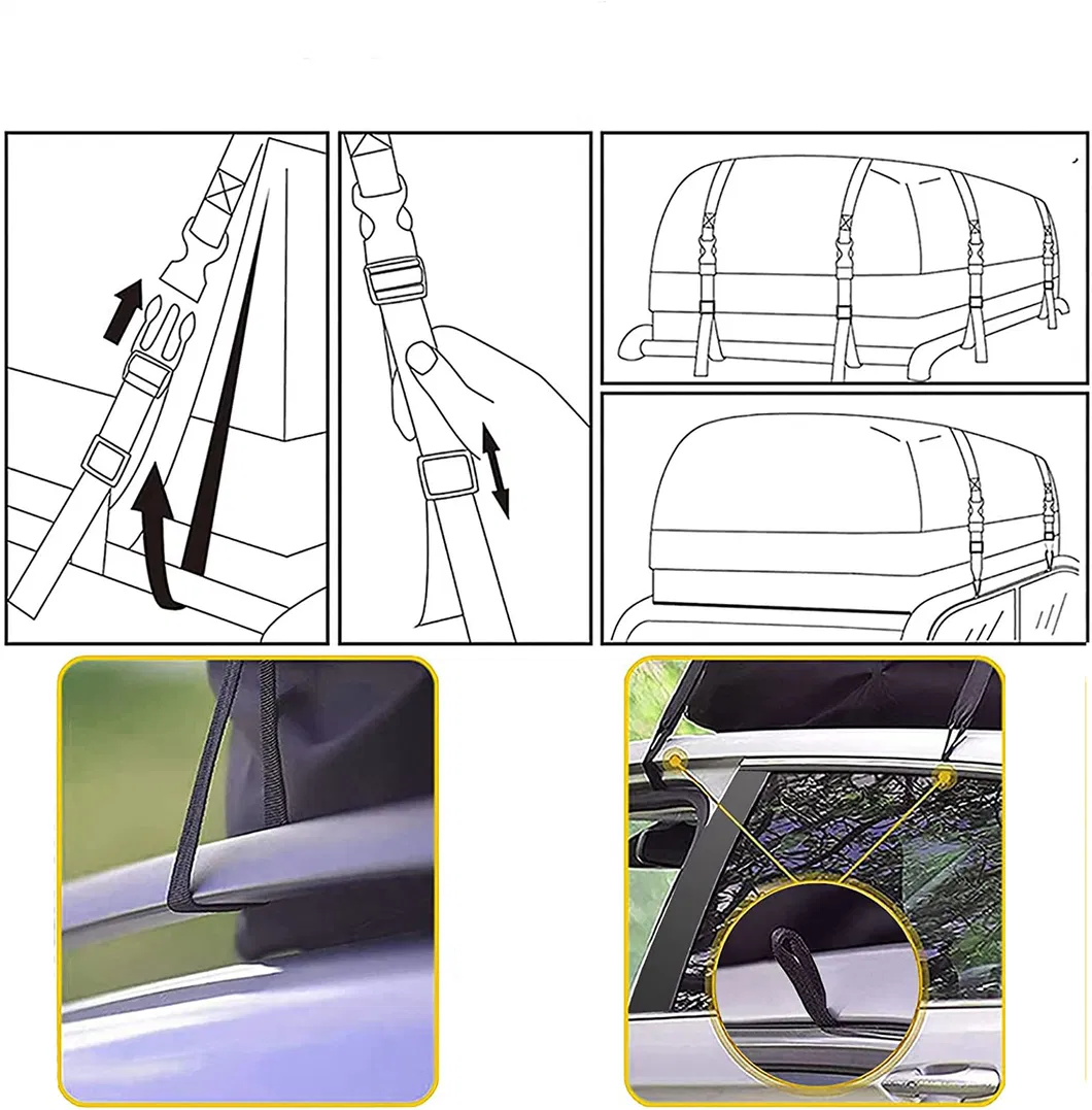 Leyi 2024 New Car Roof Luggage Bag, Waterproof Car Roof Bag All Vehicles SUV with Roof Bag Anti-Tear