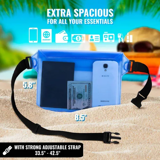 Leyi Waterproof Belt Bag Zipper Small Waterproof Swim Pouch Custom Logo Clear Waterproof PVC Pouch