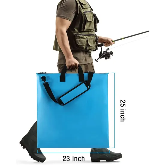 Outdoor Foldable Fish Cooler Bag Leakproof Fish Kill Bag Large Portable Waterproof Fish Bag