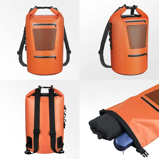Durable Roll Top Closure Travel Swimming Floating Dry Backpack Waterproof Boating Dry Bag Backpack