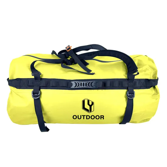 Large Capacity 500d PVC Tarpaulin 80L Travel Bag Duffle Backpack Outdoor Duffel Bag Waterproof Sports Gym Travel Duffle Bag