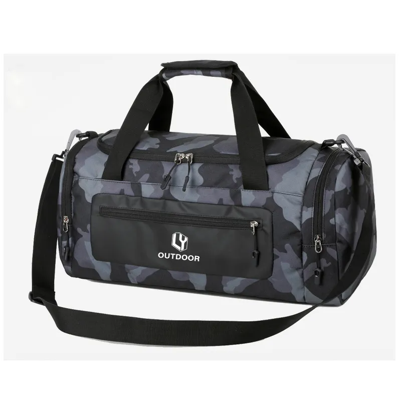 High Quality Custom Logo Waterproof Men Women Duffel Bag with Shoe Compartment Travel Bag Gym Bag