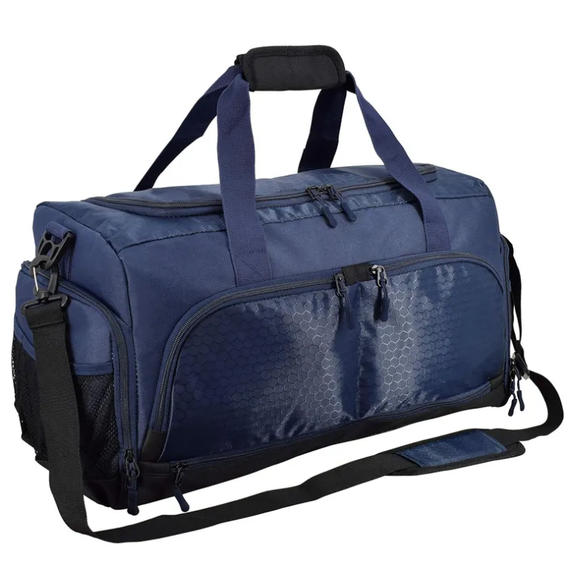 Leyi Custom Logo Waterproof Outdoor Sports Luggage Duffel Backpack with Shoe Compartment Collapsible Travel Bag