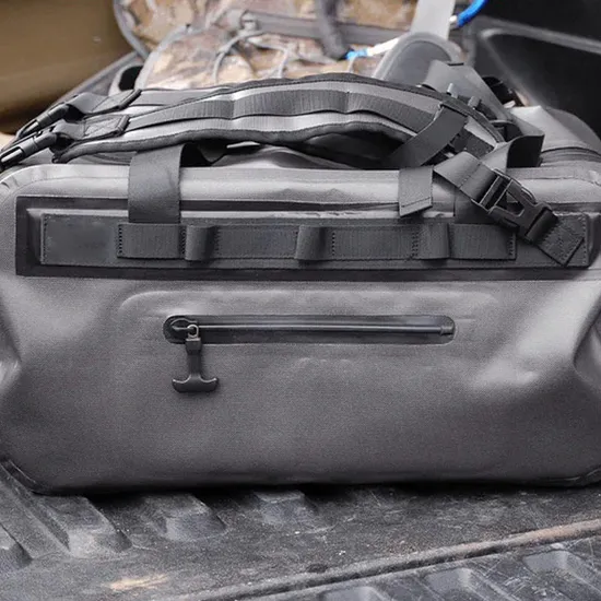 Leyi Luxury Duffel Bag Outdoor Luggage Travel Bag, PVC Duffel Bag L Backpack, Oil Waxy Leather Gym Duffel Travel Bags for Men