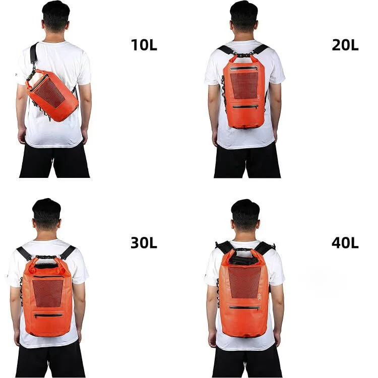 Durable Roll Top Closure Travel Swimming Floating Dry Backpack Waterproof Boating Dry Bag Backpack