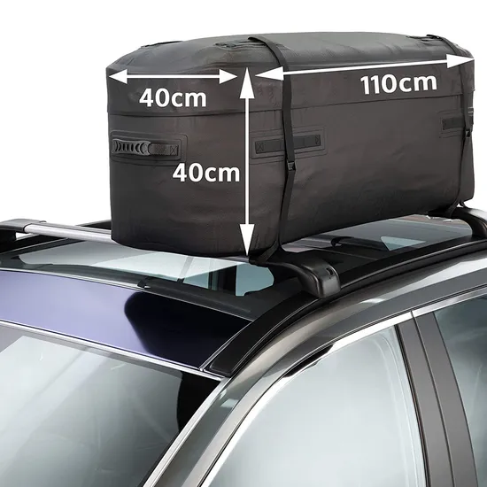 Leyi Wholesale Black Roof Travel Bags, 175L Roof Storage Bag, Car Roof Top Cargo Bag Solid Foldable Base
