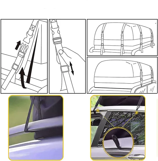 Leyi 2024 New Car Roof Luggage Bag, Waterproof Car Roof Bag All Vehicles SUV with Roof Bag Anti-Tear