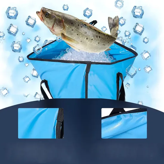 Outdoor Insulated Fish Cooler Bag Leakproof Fish Kill Bag Large Portable Waterproof Fish Bag